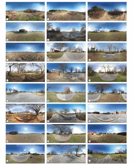 Figure 2.8. Equirectangular images used in IVE survey. Note: the images have spherical distortion