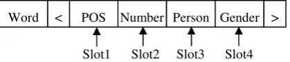 Figure 2: A structure for representing the linguistic properties of words 