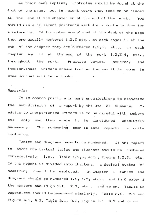 Tables and diagrams have to be numbered.     If the report
