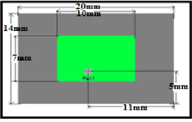 Fig. 1: Top View of Reference Antenna Design  