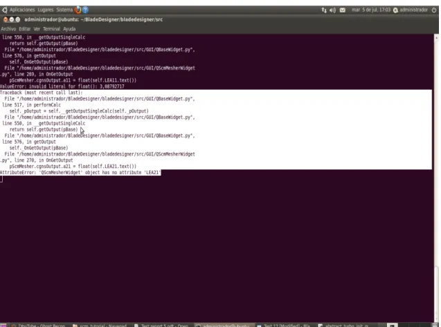 Figure 3.7 – Shell error when trying to execute the SCMMesher function