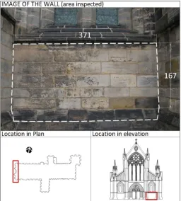 Figure 2.  fied teams. The resulting elevations contained the definition of the stone unit sizes and mortar joints 