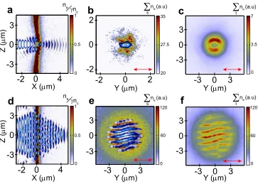 Figure 5: 3D EPOCH simulation with laser focal spot size equal to 1.5 µm and 6 µm. a, Laser intensity