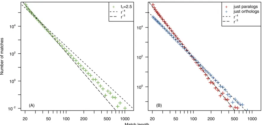 Figure 4 The MLD computed from 10,000 simulated sequences according to the procedure described in the main text