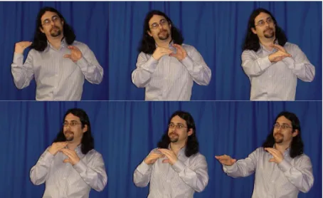 Fig. 1. Two inflected versions of the ASL verb EMAIL: 