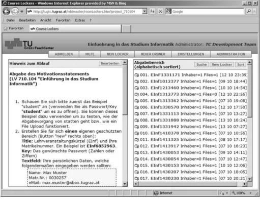 Figure 5. List of a number of student lockers.