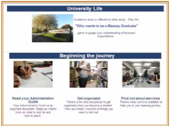 Figure 4: Massey University’s online welcome and orientation program