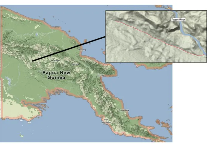 Figure 1: Targeted Site Location (Google Maps, Papua New Guinea 2013) 