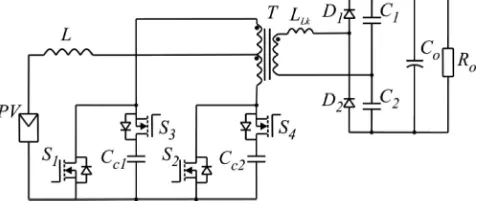Fig. 15. High step-up zero-voltage switching current-fed converter 