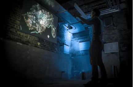 Fig. 8. Full body interaction and discovery at Digital Shoreditch.
