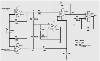 Fig. 3. Circuit diagram of the amplifier circuit   