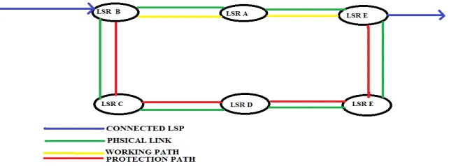 Figure 2: Steering Protection in an MPLS-TP Ring 