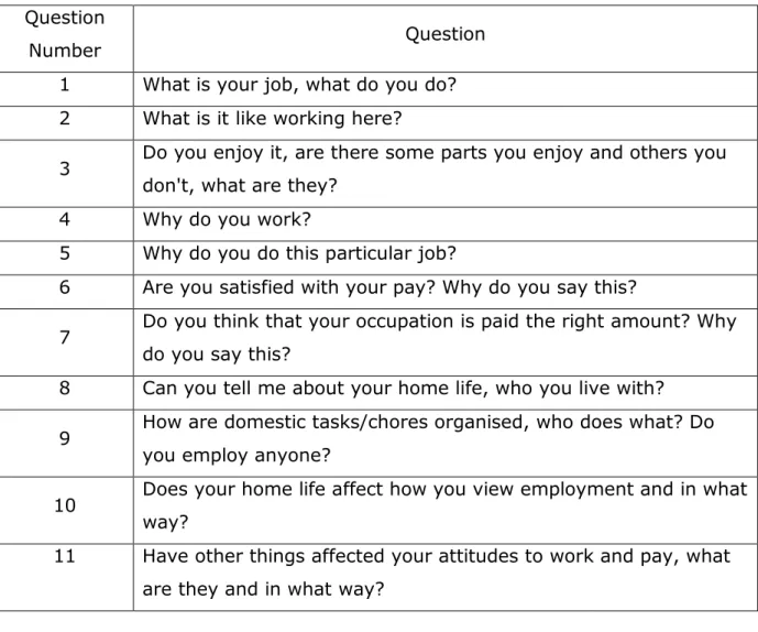 Table 3.1  Qualitative interview questions  