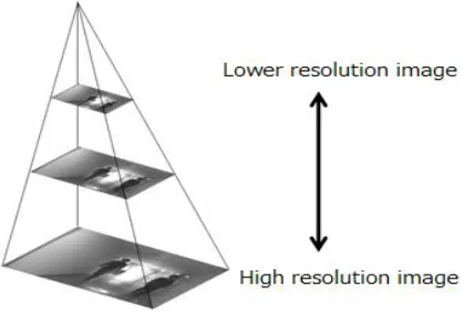 Fig 1.2: Pyramidal representation of an image [1]  