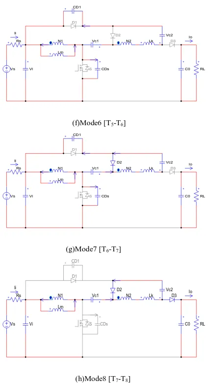 Figure 4.Proposed converter Modes of operation for Stage 2. 