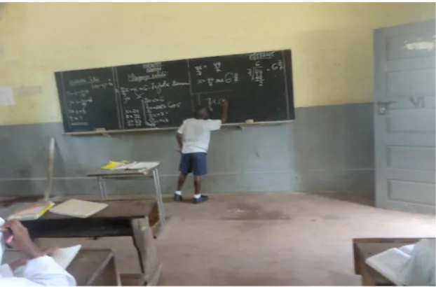 Figure 4.2: Indicating pupil responding the question on the blackboard 