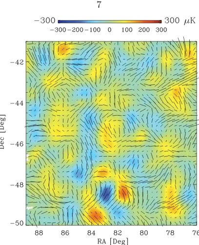 Figure 1.1: Example of a polarization and temperature map, from the B2K experiment [90].