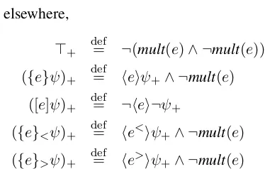 Table 3: T P L+ -formulas ϕfrom extended labels β