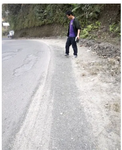 Figure 7. Total failure of pavement in Nirjuli 
