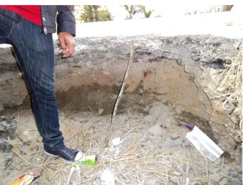 Figure 9. Failure on road side caused by subgrade failure 