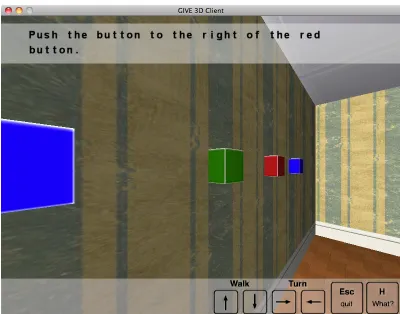 Figure 3: Example of an expression referring to a buttontarget, as generated by P1.