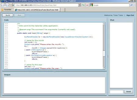 Figure 3. JavaTutor IDE 