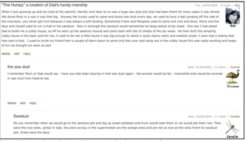 Figure   4   Story   on   the   probe   site   with   comments   by   the   group   members