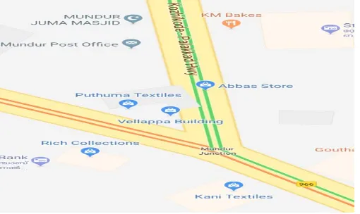 Fig. 1 Google image of the Mundur Intersection 