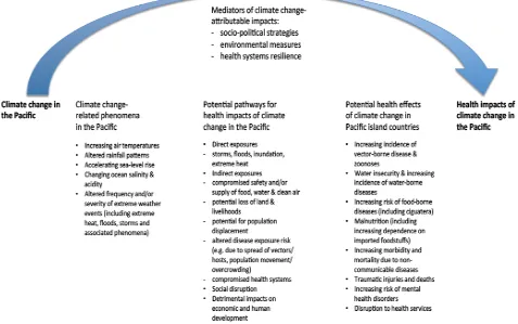 Figure 2. Overview of climate change and health vulnerabilities in Pacific island countries