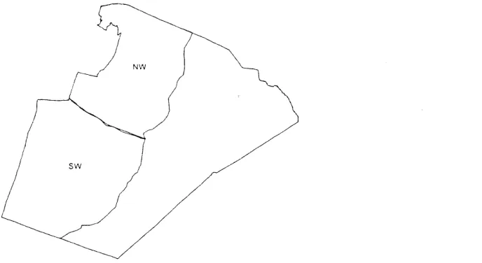 Figure 1 Regions in Wake County used in predicting development 
