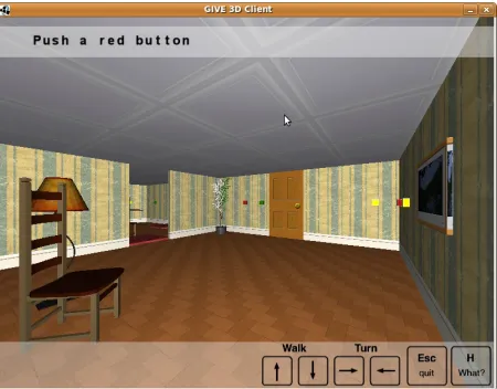 Figure 1: The user’s view of the 3D world