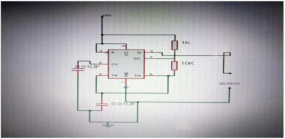 Fig 1 is the block diagram of the designed system. It comprises the oscillator which is made up of the 555 timer astable multivibrator