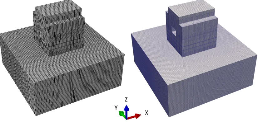 Figure 1. FE models combined soil and structure. 