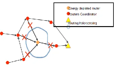 Figure 1. Network routing hole 