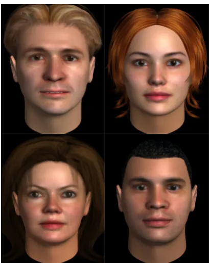 Figure 2. Four MANA faces selected by focus group.   