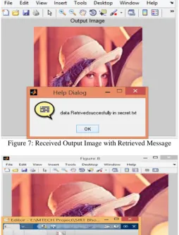 Figure 7: Received Output Image with Retrieved Message 