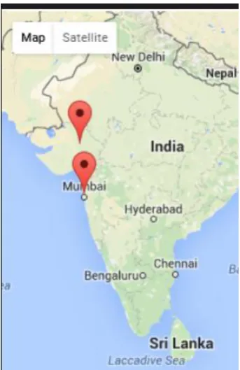 Figure 19: Map with pothole reported locations   