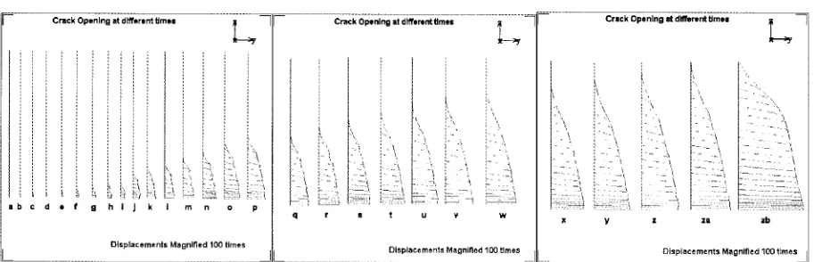 Fig 8 : Crack opening from 0.2 to 0.5 ms 