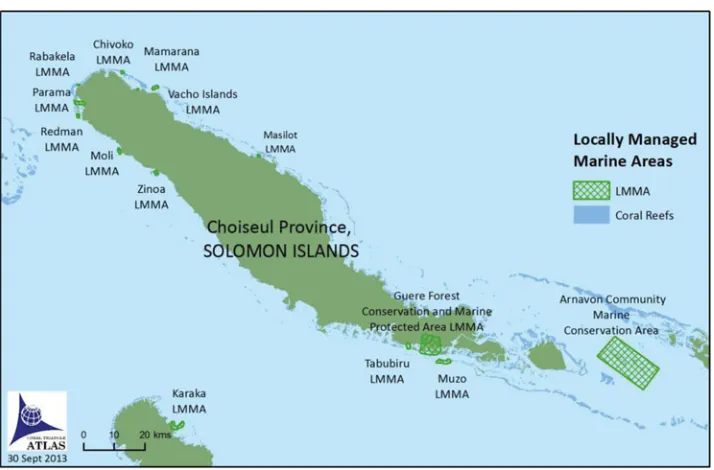 Figure 6. The Lauru Ridges to Reefs Protected Area Network.