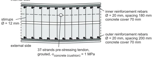 Figure 3. Section of the specimen as part of the containment 