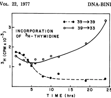 FIG. 2.cells Synthesis of DNA after a shift from the nonpermissil