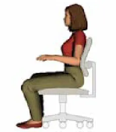 Figure 1: Correct posture for seated work environment (OSHA, 2004)   