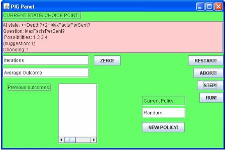 Figure 3: PIG Panel interface 