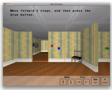 Figure 1: What the user sees when playing withthe GIVE Challenge.