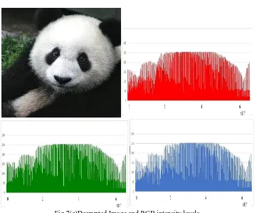 Fig 7(b) Scrambled levels of image and intensity of RGB  