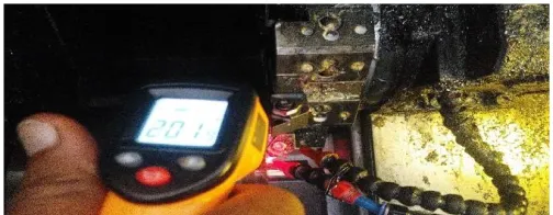 Fig.2: Measurement of temperature using K- type infrared thermometer 