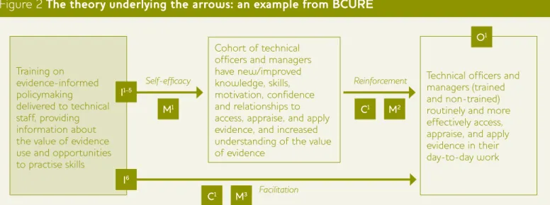 Figure 2 The theory underlying the arrows: an example from BCURE
