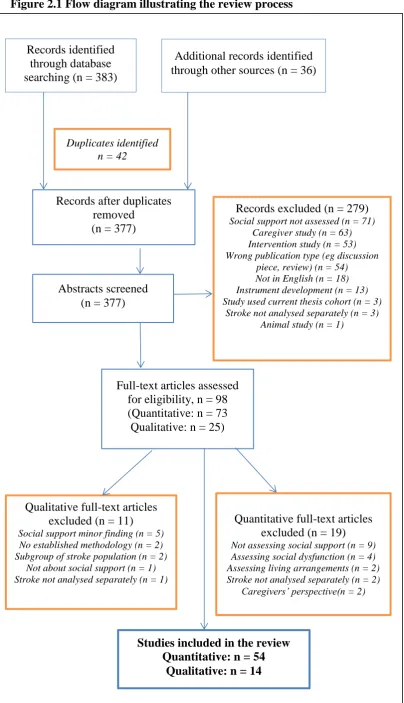 Figure 2.1 Flow diagram illustrating the review process 