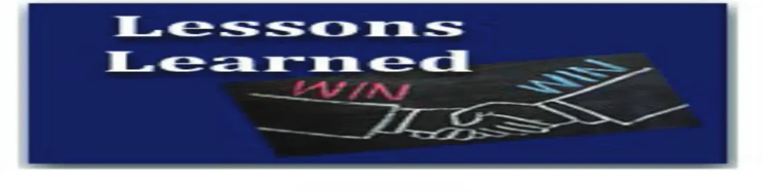 Fig. 10. Lessons Learned button.