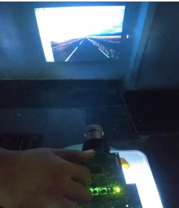 Figure 5.1 shows the projected screen. When we interface the mini LED projector with the raspberry pi we get to see the PPT's